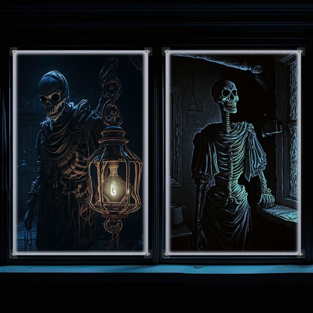 Main image of Oudain 2 Pack Rear Projection Screen Halloween, 48 x 72 Inch