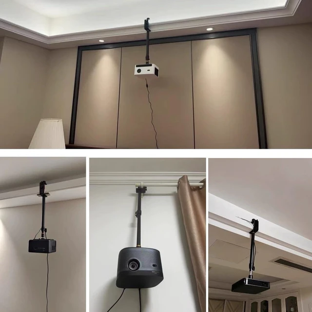 Alt view image 4 of 5 - AiFeelife No Drilling Projector Ceiling Mount Stand Adjustable Long Arm