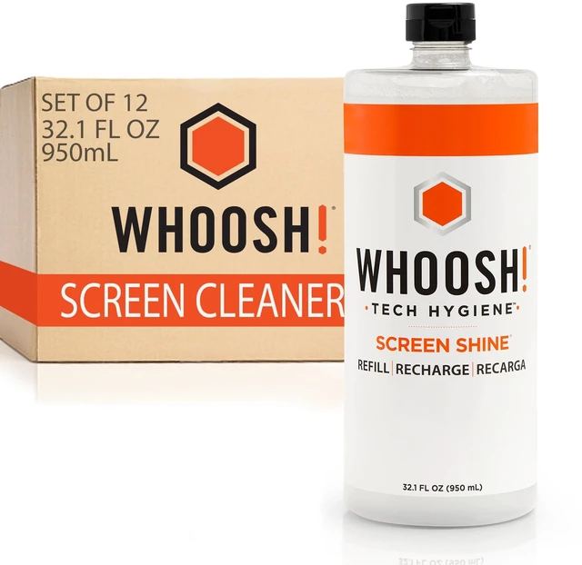Main image of WHOOSH! Electronics Screen Cleaner Liquid Refill, Set of 12, 32.1 fl oz