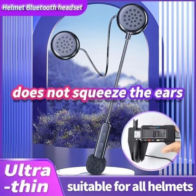 Alt view image 2 of 5 - OBEST Motorcycle Helmet Bluetooth Headset BT23, Ultra Thin Helmet Speakers with Bluetooth 5.0 EDR, Hands-Free Calling, Long Battery Life, Wireless Headphones for Motorcycle Riding