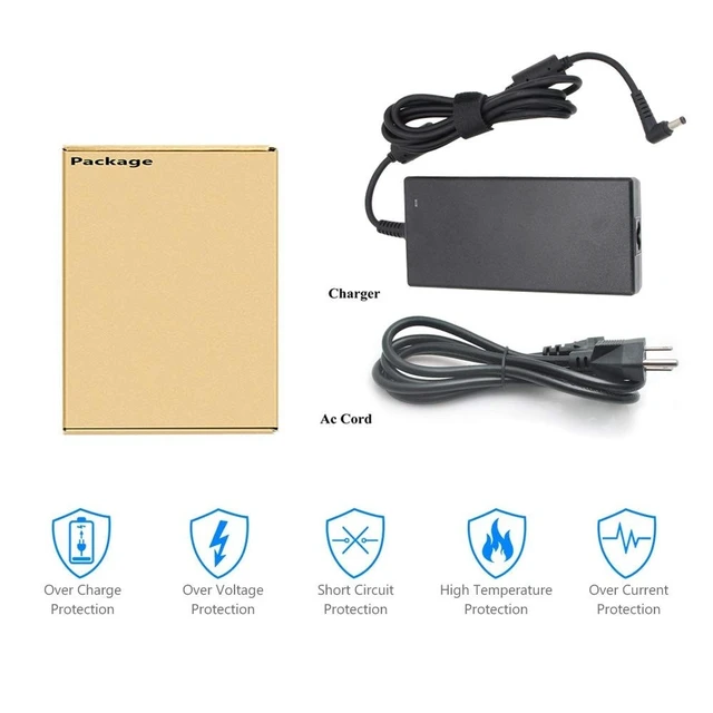 Alt view image 5 of 5 - 180W 19.5V 9.23A AC Adapter Charger for MSI Gaming Laptop