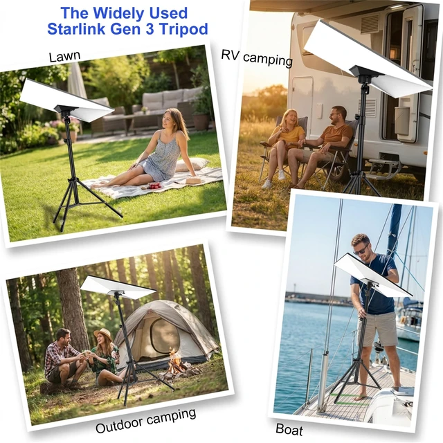 Alt view image 3 of 5 - ROKSMED Starlink Gen 3 Tripod with Gimbal