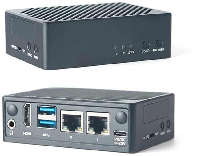 Main image of youyeetoo Friendlyelec NanoPi M5 - RK3576 SOC, Dual Gigabit Ethernet, 4/8/16GB RAM, UFS, AI Deployment, M.2 SDIO WiFi, 4K@60Hz, OpenMediaVault (LPDDR5 8GB RAM,with Metal Case)