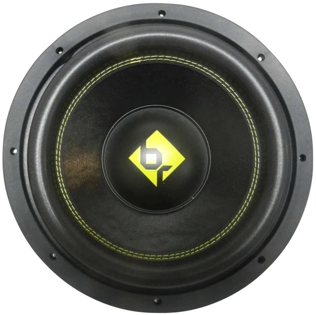 Main image of Bass Rockers 12" 2000W Dual 4-Ohm Low Profile Car Subwoofer P.P. Cone, Advanced Voice Coil, and Chrome Spring Terminals (BR124LP)