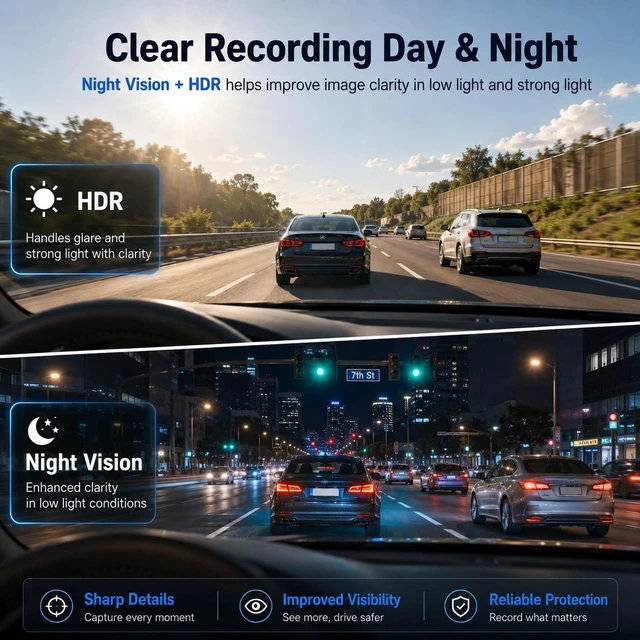 Alt view image 3 of 5 - CCAKRZY Dash Camera for Cars 1080P Full HD Dash Cam Front and Interior