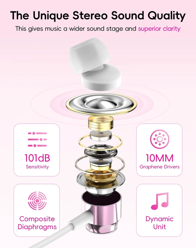 Alt view image 4 of 5 - Tiffmoo Wireless Neckband Bluetooth Headphones with Microphone