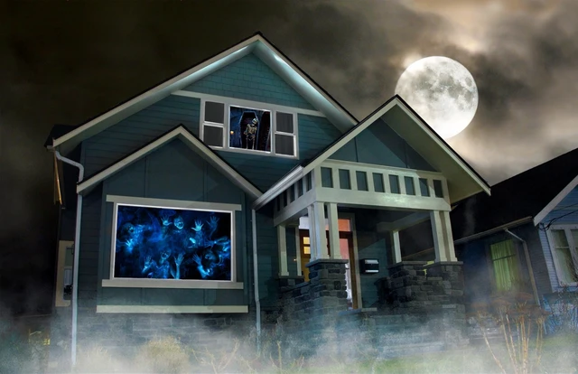Alt view image 2 of 5 - AtmosFX Spooky Halloween Digital Decoration on USB Includes 9 Atmosfx Video Effects for Hallloween