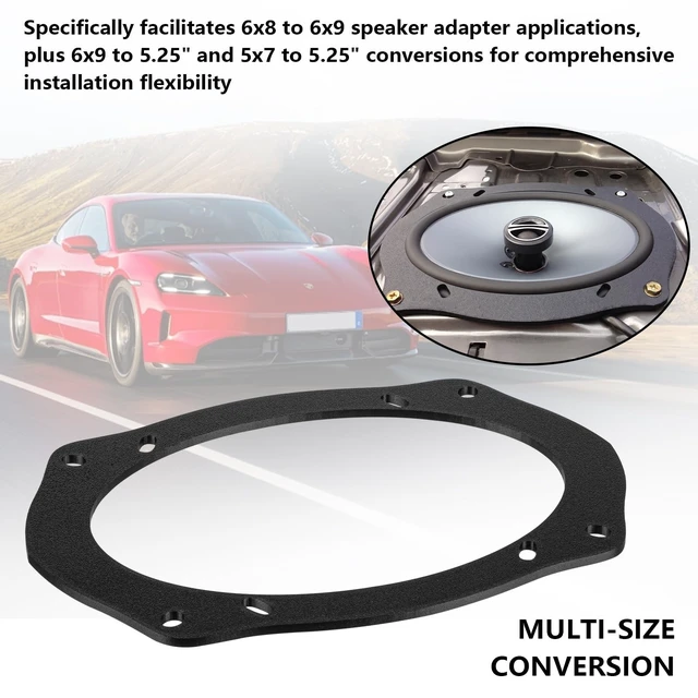 Alt view image 4 of 5 - JcoGel 2 Pack Universal Speaker Adapter Plates 6x9 to 6x8 Speaker Adapter Conversion Kit for Car, Boat & Marine Stereo Systems, 3-in-1 Design with 5.25" Option