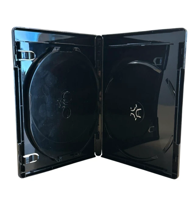 Alt view image 3 of 5 - TodoMedia (W/ 4K UHD Logo) Premium Black 12.5mm Triple Blu-Ray Case w/Tray (3-Disc Capacity), for CD/DVD Storage, 3-Disc Capacity (10)