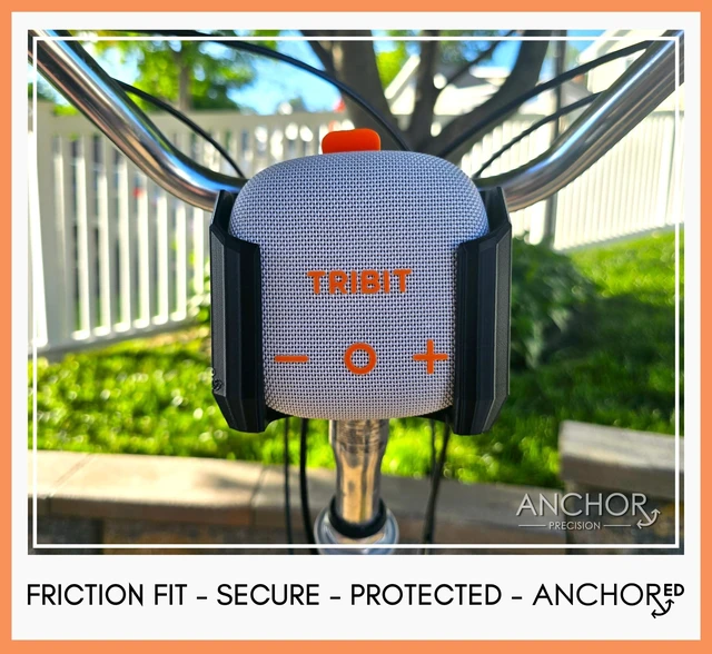 Alt view image 4 of 5 - ANCHOR Precision Bike Mount for Tribit StormBox Micro 3 Bluetooth Speaker Friction Fit - Included Handlebar Clamp (Bar Sizes 3/4in to 2in), for Bikes, Golf Carts & Boats