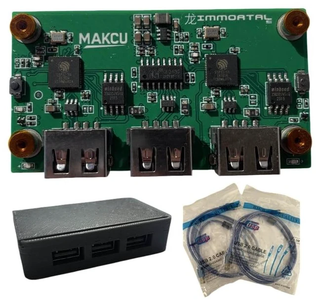 Main image of MAKCU MAKCM V3 ESP32 DMA Mouse Emulator Pre-Flashed Passthrough v3 Firmware Updated V3 PCB (Stability-Enhanced Capacitors) - IMMORTAL