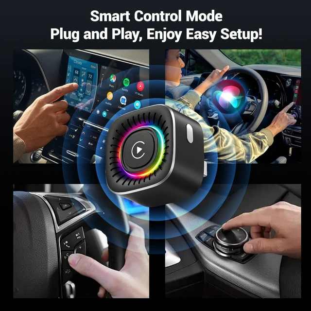 Alt view image 5 of 5 - MAKASRI Wireless CarPlay Adapter & GPS Tracker, 2-in-1 Mini USB Dongle with Fast Auto Reconnect CarPlay Wireless Adapter, Plug and Play for OEM Factory Wired CarPlay Vehicles