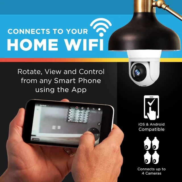 Alt view image 4 of 5 - Sight Bulb Pro Security Camera with 80 Watt Equivalent LED Light, Two Way Talk, HD Video WiFi Smart Camera, Perfect for Indoor Outdoor Night Vision Motion Detection
