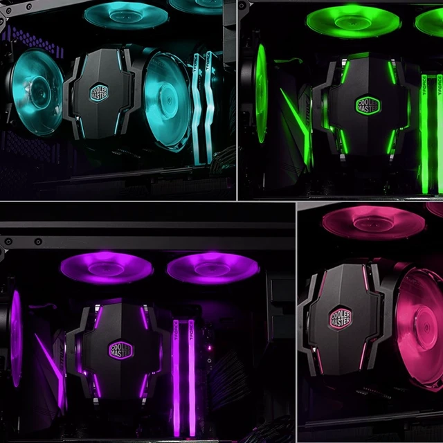 Alt view image 2 of 5 - Cooler Master MA610P RGB CPU Air Cooler 6 CDC Heat Pipes Master Fan 120mm Intel/AMD AM4 Support (MAP-T6PN-218PC-R1)