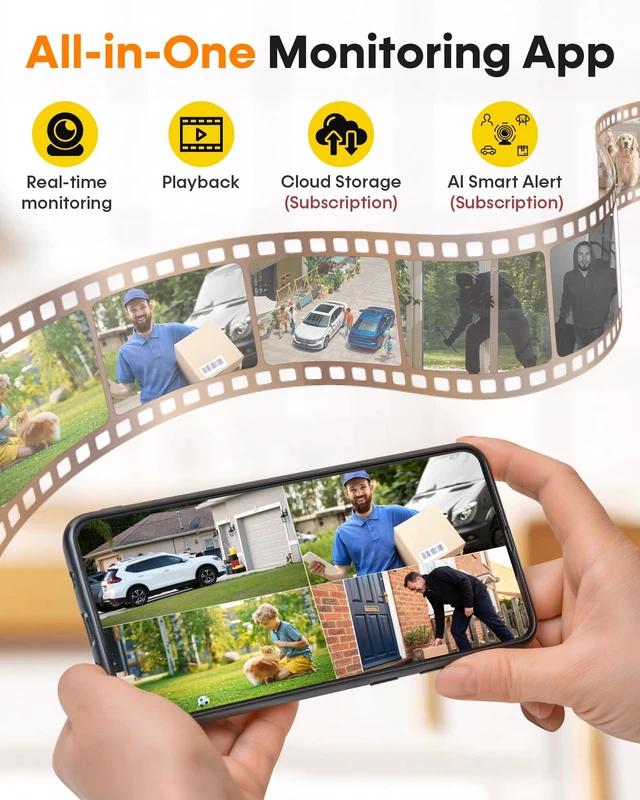 Alt view image 4 of 5 - BOTDOYS Solar Camera Security Outdoor: Wireless Surveillance Cameras Auto Tracking Remote APP Access with 360 Pan 2K Color Night Vision for Front Door, Porch, Backyard