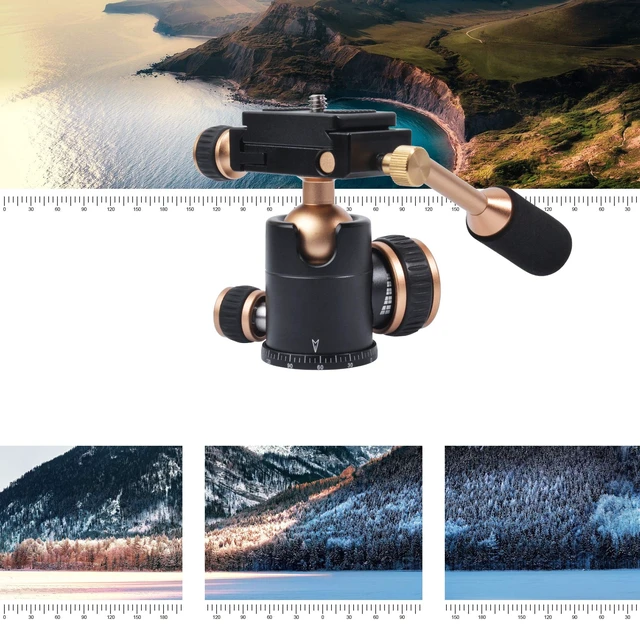 Alt view image 4 of 5 - Tripod Head, Flexi-Tilt Universal Ball Head with Quick Release Plate, 1/4 Screw for DSLR Camera, Video Camcorder, Cellphone/Pad, Mirrorless Cameras, Ring Light, Selfie