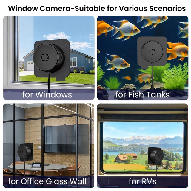 Alt view image 5 of 5 - 2 PackWindow Camera, 2K 3MP WiFi Dome Cameras for Home Security for Indoor & Outdoor Monitoring, with Full Color Starlight Night Vision, AI Human/Motion Detection, Easy Install, 24/7 Recording