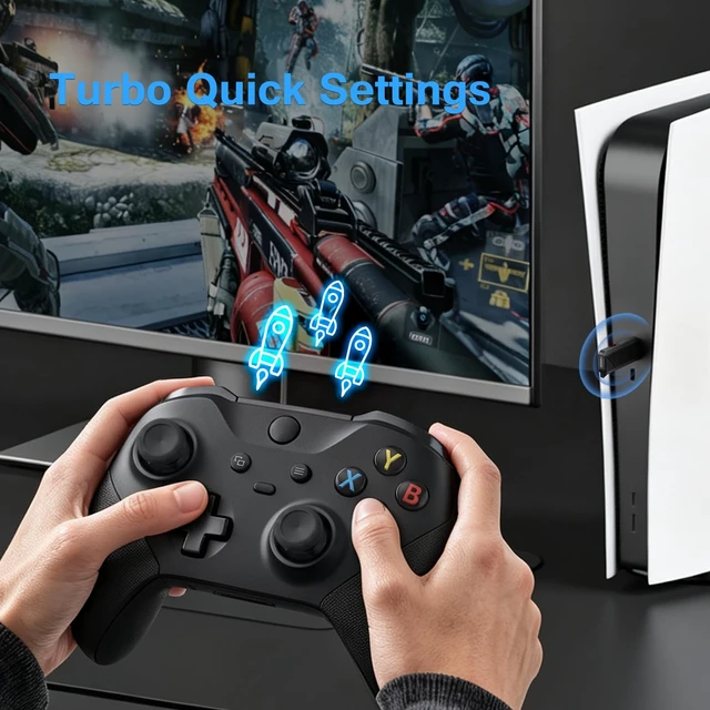 Alt view image 5 of 5 - IWGAME Adapter Gamepad for PS-5/PS-4/PC, SupportsTurbo/Macro Features