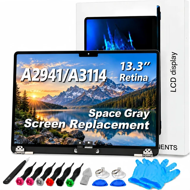 Main image of Lihavqyx A2941 A3114 Screen Replacement A2941 A3114 LCD for 15.3 inches MacBook M2 M3 air 2023 2024 Year 2880x186 Replacement LCD Full Assembly for EMC 8301 8612 9301 Space Grey