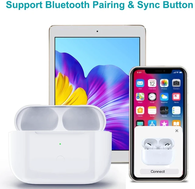 Alt view image 5 of 5 - Wireless Charging Case Compatible with AirPods Pro 1st & 2nd Generation, for Airpods Pro Charger Replacement Cases, Support Bluetooth Pairing&Sync Button,661 Mah Built-in Ba