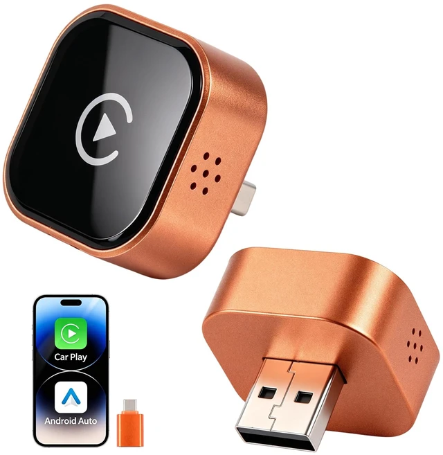 Main image of Wireless CarPlay Adapter, 2-in-1 Mini CarPlay Wireless Adapter Plug & Play