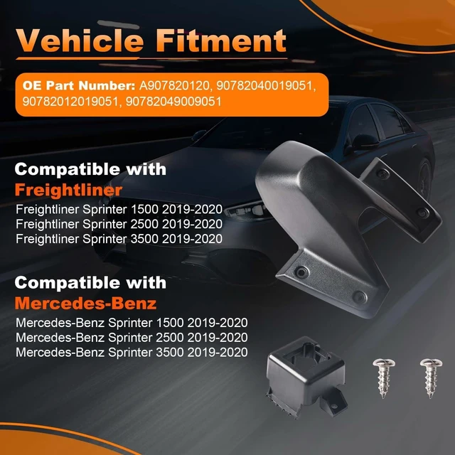Alt view image 4 of 5 - GSNIZ 90782040019051 Rear Roof Camera Housing Fits for Freightliner Sprinter & Mercedes Benz Sprinter 1500 2500 3500 Van 2018-2020, Backup Camera Housing Replace# A907820120