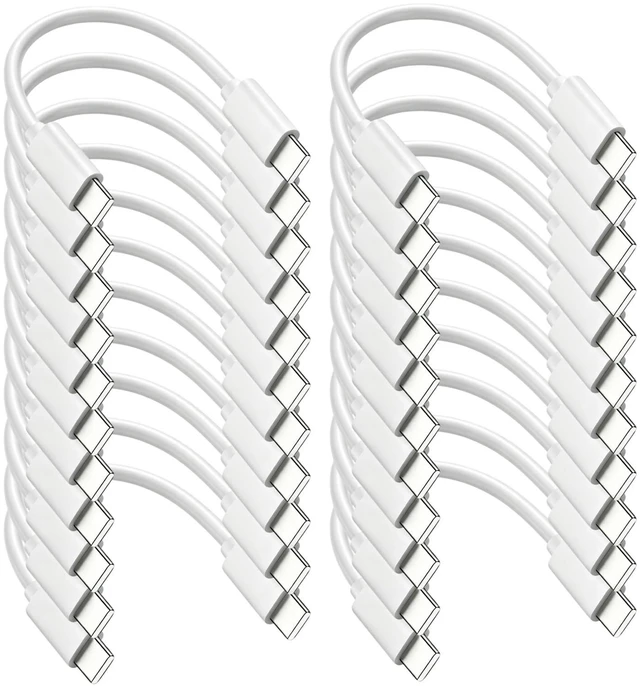 Main image of Short USB-C to USB-C Cable 6inch 20-Pack,Fast Charging & Data & Car Carplay