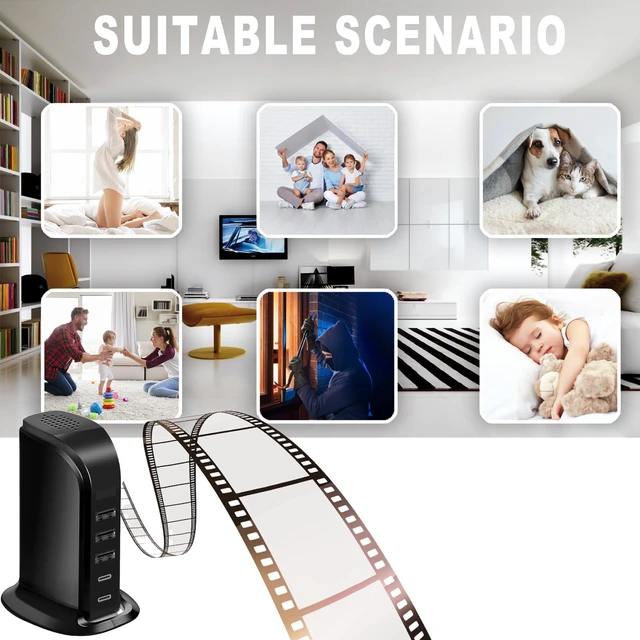 Alt view image 2 of 5 - YTDIQVOUM Hidden Spy Camera, USB Charger Design, 1080P HD, Motion Detection, Loop Recording, WiFi, Indoor Home Security Nanny Cam
