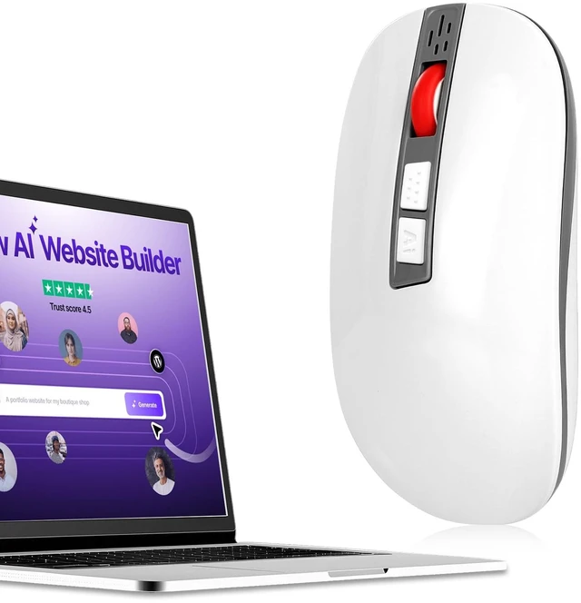 Main image of Askyorte AI Mouse with Voice Recorder, Real-Time Transcription Translation, Summarization & Presentation Remote, Ergonomic for Office Remote Work High-Performance Device
