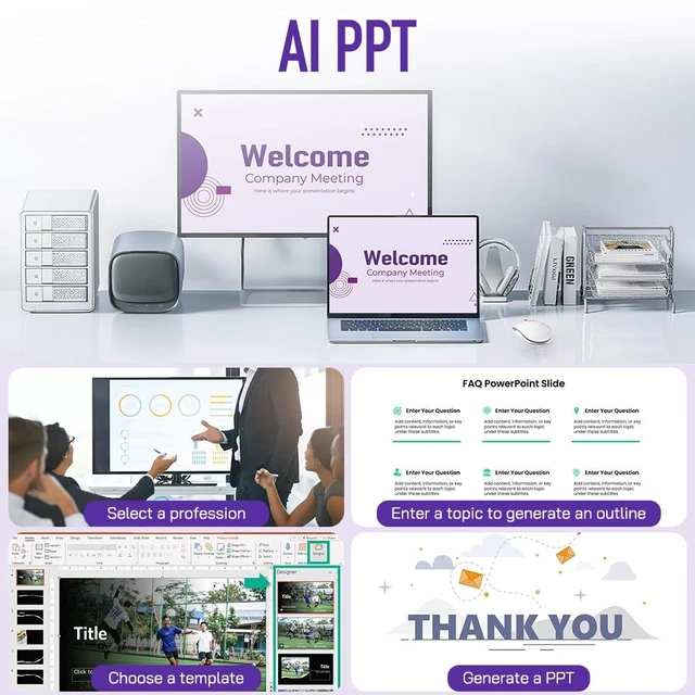 Alt view image 4 of 5 - Askyorte AI Mouse with Voice Recorder, Real-Time Transcription Translation, Summarization & Presentation Remote, Ergonomic for Office Remote Work High-Performance Device