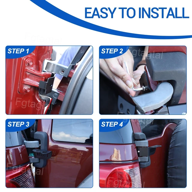 Alt view image 5 of 5 - Tailgates Antenna Holder Suitable for Toyot@ FJ Cruiser 2007-2021, Tailgates Antenna Bracket Exterior Hitch Mount Antenna Holder Accessories (Style B)
