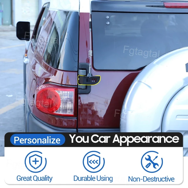 Alt view image 4 of 5 - Tailgates Antenna Holder Suitable for Toyot@ FJ Cruiser 2007-2021, Tailgates Antenna Bracket Exterior Hitch Mount Antenna Holder Accessories (Style B)