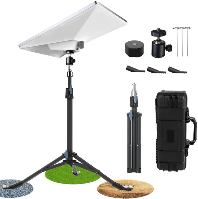 Main image of Starlink Mini Tripod Mount Kit with Adapter, Height Adjustable Starlink Mini Stand with 360 Tilt, Sturdy Portable Satellite Internet Mount with Ground Pegs for Camping, RV, Travel, Outdoor Use