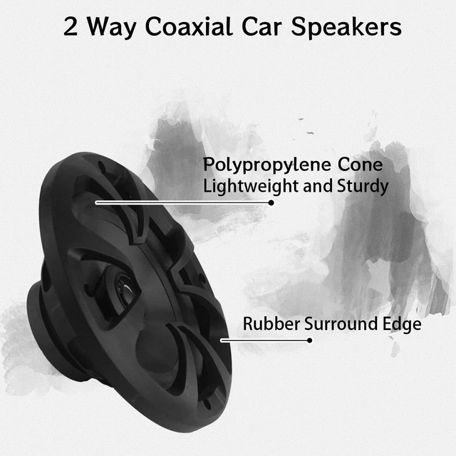 Alt view image 4 of 5 - ENIPEDITA 3 Pairs 2 Way Coaxial Car Audio Speakers, Enhanced Bass Response, Black Car Loudspeaker, Full Range Speakers, Easy Installation and Powerful Sound(6.5")