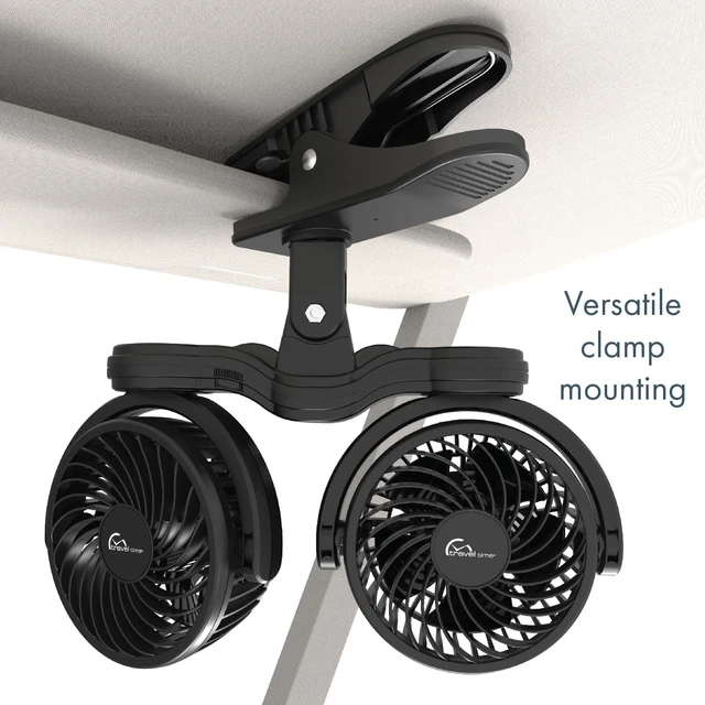Alt view image 5 of 5 - Travel Time 12V Twin Fan Variable Speed, Black - Universal for Most Vehicles, Variable-Speed Control, Cooling Fan for Cars & Trucks