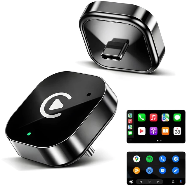 Main image of Diojran USB C Wireless CarPlay & Android Auto Adapter, Wired to Wireless Dongle ^^ Plug & Play Compatible with iPhone & Android Smartphones,WiFi 6.0 Stable Connection & No Latency.