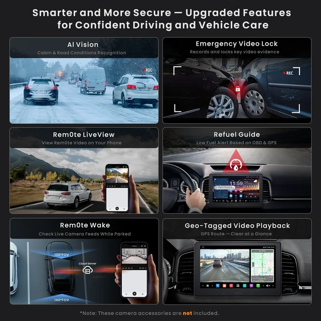 Alt view image 4 of 5 - X10 9" QLED Android Car Stereo, 8GB+128GB, Wireless CarPlay&Android Auto