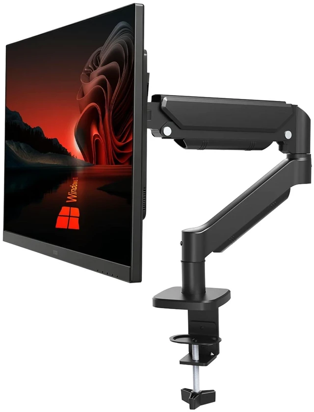 Main image of Heavy Duty Single Monitor Arm Desk Mount Gas Spring for 17-32 Inch Screens