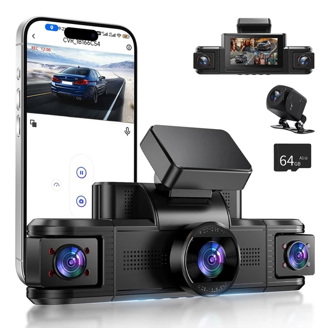 Main image of 4 Channel Dash Camera for Car, 360 Dash Cam Front and Rear Left Right