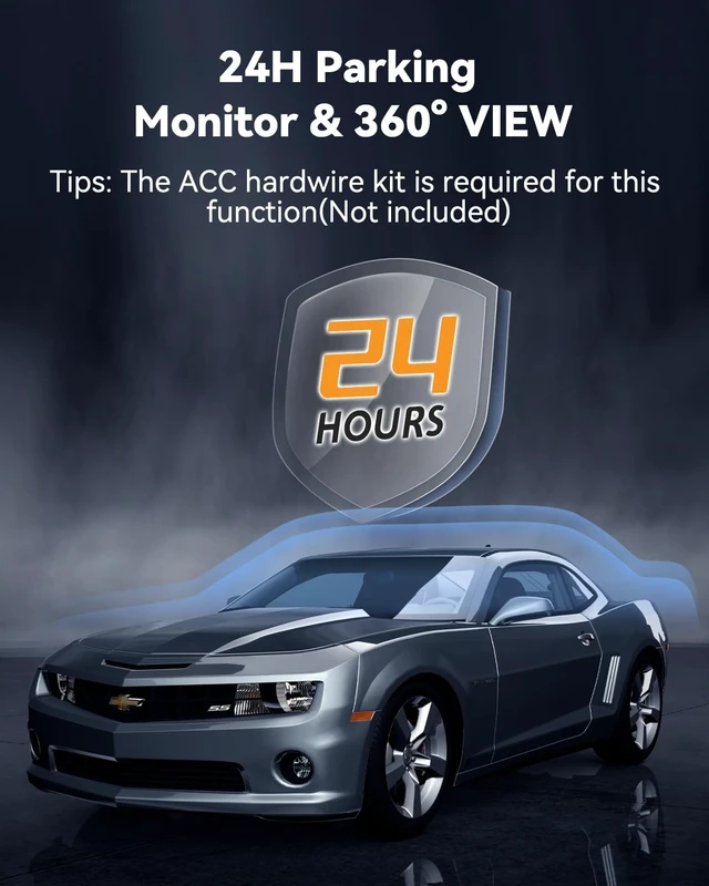 Alt view image 5 of 5 - 4 Channel Dash Camera for Car, 360 Dash Cam Front and Rear Left Right
