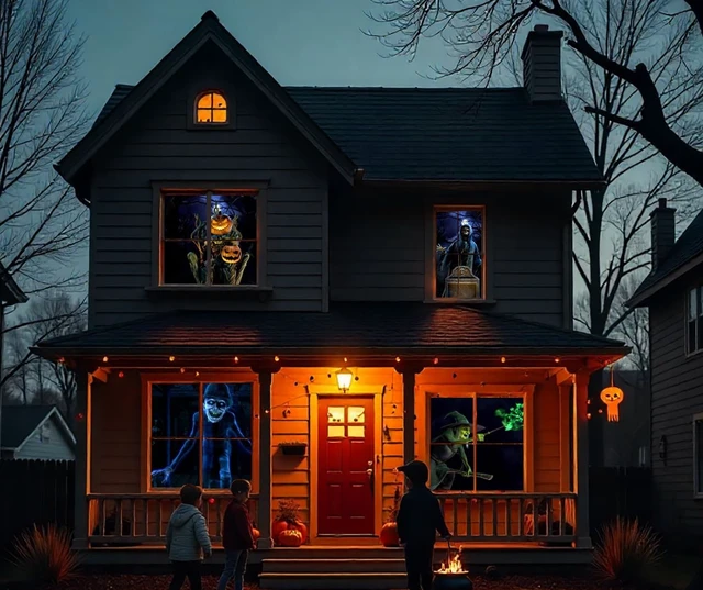Alt view image 5 of 5 - AtmosFX Spooky Halloween Hollsuion Vol 2 Digital Decoration on USB Includes 9 Atmosfx Video Effects for Hallloween