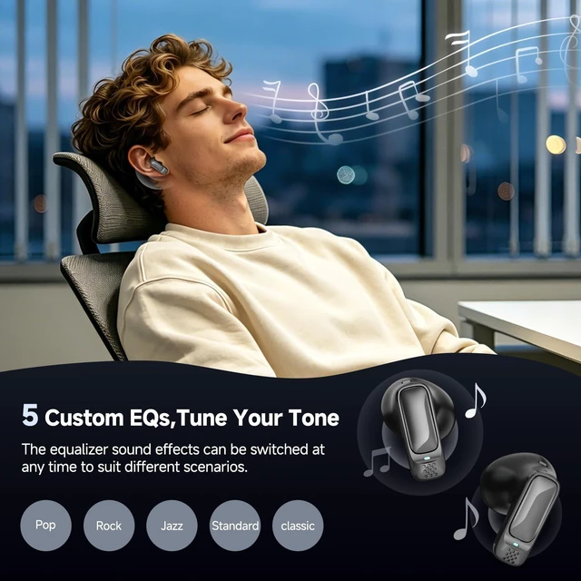 Alt view image 3 of 5 - BEARTAIN NE72 AI Translation Earbuds in Real Time, Language Translator Headphones with LCD Touch Screen Audifonos Traductores Ingles Espanol Support 170 Languages for Travel Business