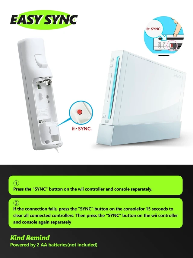 Alt view image 4 of 5 - (White *2) Replacement Remote Control for Wii/Wii U Game Console