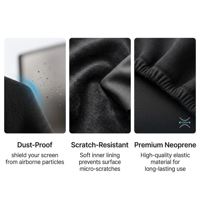 Alt view image 3 of 5 - Dust Cover for Sceptre 34" Curved Ultrawide Monitor, Neoprene