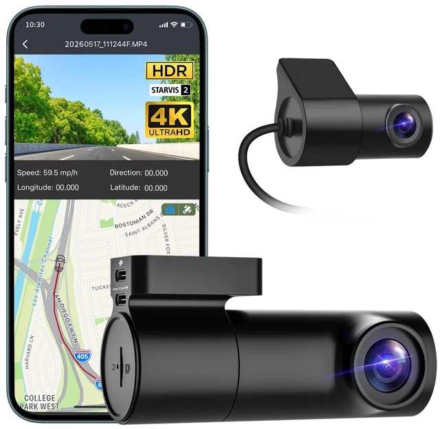 Main image of Coxpal 4K+2K Dual Dash Cam Front and Rear, Starvis 2 IMX678 with HDR
