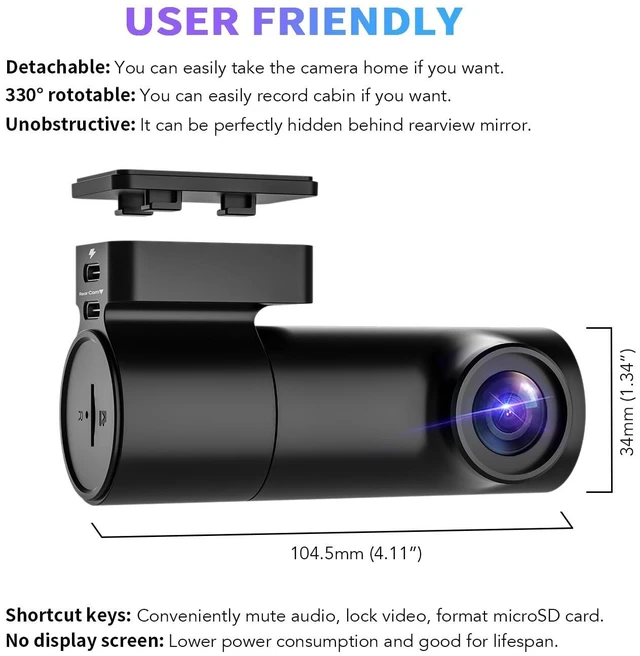 Alt view image 2 of 5 - Coxpal 4K+2K Dual Dash Cam Front and Rear, Starvis 2 IMX678 with HDR