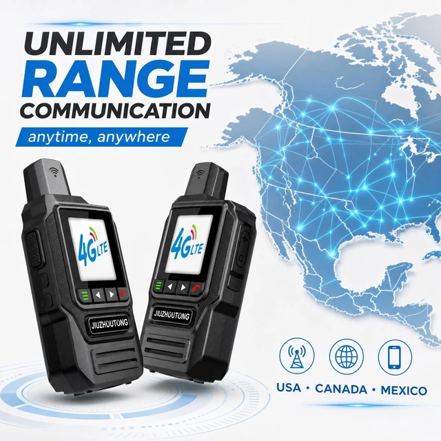 Alt view image 5 of 5 - JIUZHOUTONG Lifetime Free Walkie Talkies Long Range 4G POC Two-Way Radio