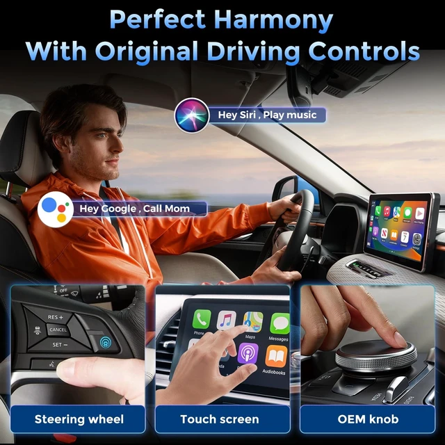 Alt view image 4 of 5 - Boiipinn 2-in-1 Wireless CarPlay & Android Auto Adapter, Plug & Play