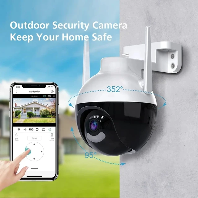 Alt view image 3 of 5 - Security Cameras Wireless Outdoor 1080P, PTZ Wifi Cameras for Home Security