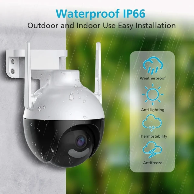 Alt view image 5 of 5 - Security Cameras Wireless Outdoor 1080P, PTZ Wifi Cameras for Home Security